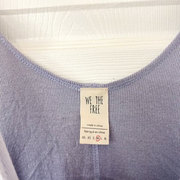 Free People We The Free Scarlett Lavender Tie Front Tank Top Size M EUC - Picture 3 of 5